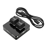 Maxbell Copy and Paste 2 Key Keyboard RGB USB Mini Keyboard 2 Keys for Audio Drawing black