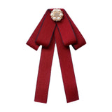 Maxbell Bow Tie for Women Ladies Pre Tied Bowtie for DIY Costume Accessories Working Red