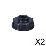 Maxbell 2xGarden Hose Connector IBC Tank Valve for Hose Connector Accessory Greenhouse Black DN20