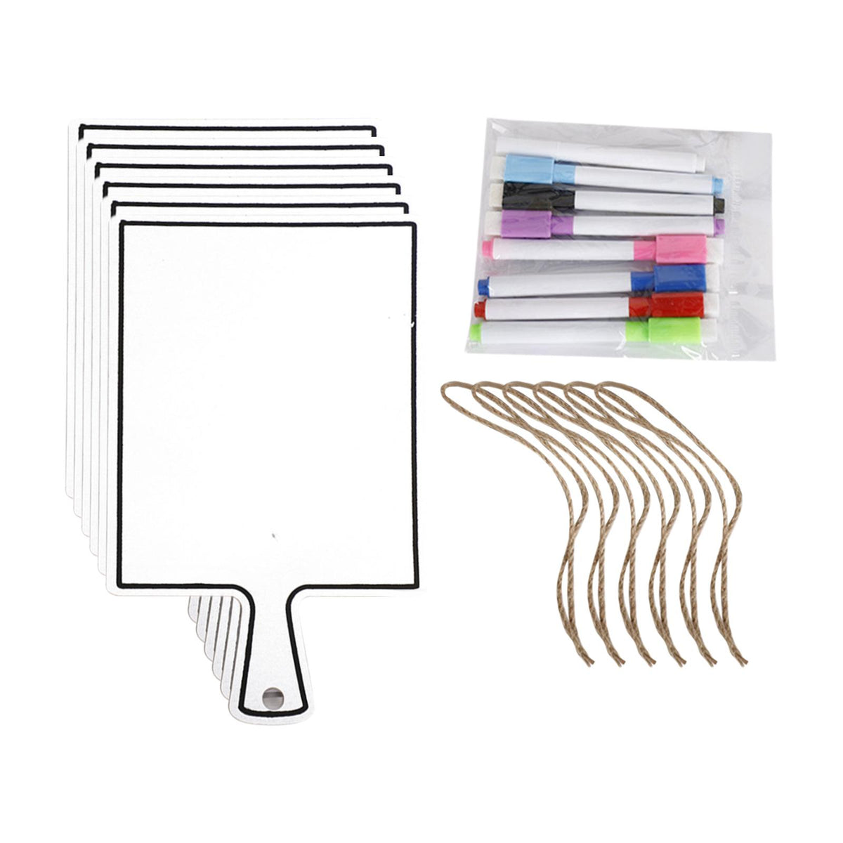 Maxbell Maxbell 6x Dry Erase Answer Board Multifunctional Handheld for Home Classroom White 24.7x14.8cm