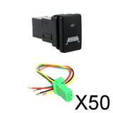 Maxbell 50x4-Pole Push Button Switch Blue LED for Light Bar Pattern for