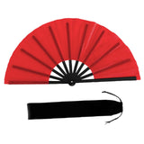 Maxbell Folding Fan Decorative Boots on The Ground Fan for Festival Carnival Red