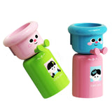 Maxbell Toothbrush Cup and Holder Mouthwash Cup Rack for Birthday Daily Use Tabletop 2pcs Green Pink