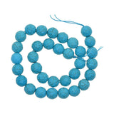 Maxbell A Strand of 34 Pieces Green Howlite Turquoise Faceted Round Loose Beads 12mm