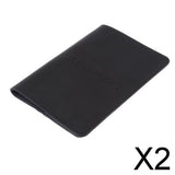 Maxbell 2xNew Travel Leather Passport Holder Card Case Protector Cover Wallet Black