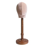 Wig Stand with Wood Base Mannequin Head Hat Stand for Salons Headpieces Home 53cm