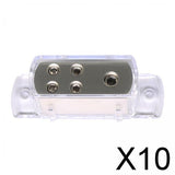 Maxbell 10x4-Way 1X 4AWG In 4X 8AWG Out Power/Ground Cable Splitter Distribution Block
