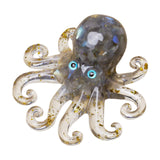 Maxbell Crystal Gravel Octopus Figurine Collectible Sea Animal for Home Living Room Labradorite