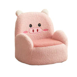 Maxbell 2in1 Kids Cartoon Sofa Bed, Soft Plush, Solid Wood, Safe & Space-Saving Pink Pig Basic