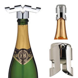 Maxbell 2x Stainless Steel Sparkling Sealer Wine Storage Bottle Stopper Plug Cork