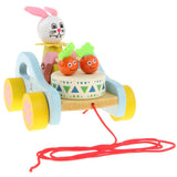 Maxbell Cute Rabbit Wooden Pull ALong Walking Toy Development Toys for Baby Toddler