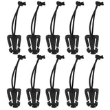 Maxbell 4x10pcs Outdoor Molle Elastic Cord Webbing Hang Buckle Roll Clips Black
