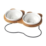 Maxbell Tilted Dog Bowls Neck Protection Pet Bowls Anti Slip Elevated Dog Water Bowl Fishbone