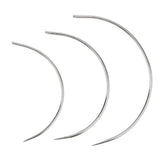 Maxbell 9Pcs/set Steel Curved Needles for Hand Sewing Embroidery Cross Stitch Crafts