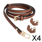 Maxbell 4xPurse Strap for Handbag Durable PU Leather Bag Strap Stylish Crossbody Strap Brown