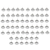 Maxbell 50pcs Crystal Sofa Headboard Buttons Upholstery Decoration Silver 20/22mm