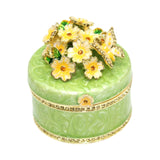 Maxbell Small Jewelry Box Desktop Jewelry Case for Necklace Bracelet Earrings Green