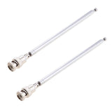 Maxbell 2Pieces 7 Sections Telescopic Antennas w/BNC Connectors for Radio Scanner