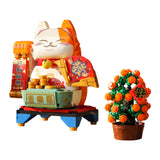 Maxbell Fortune Cats Building Blocks Feng Shui Ornament for Children Age 6 7 8 Teens