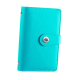 Money Saving Book Travel Budgeting Decoration A6 PU Portable Money Organizer Lake green
