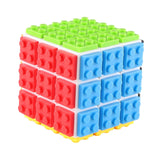 Maxbell Building Brick Blocks 3x3 Speed Cube for Imagination Coordination Creativity white bottom