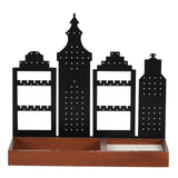Maxbell Earrings Holder Ear Studs Storage Rack for Valentines Bedroom Dressing Table brown base