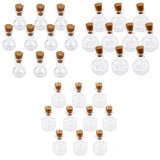 Maxbell 30pcs Mini Small Cork Stopper Glass Bottles Vials Jars Bottle DIY Craft Pendant