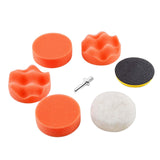 Maxbell Pack of 7 Car Buffing Polishing Pad Set Bendable Lightweight Sturdy Washable 3inch