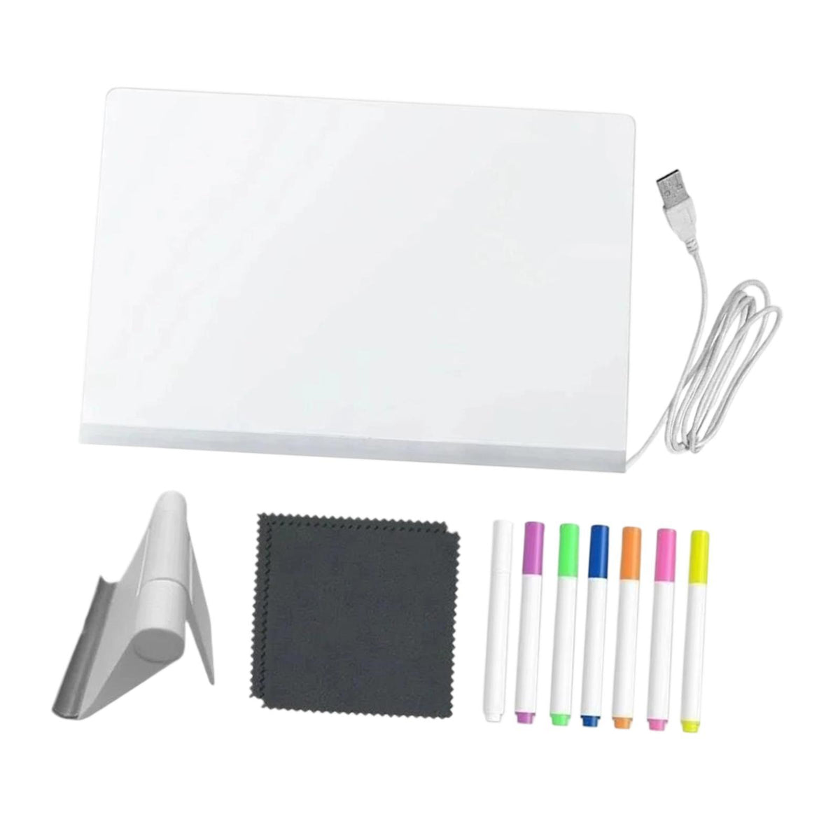LED Note Board with Colors Acrylic Dry Erase Board for Cafe Educational Shop