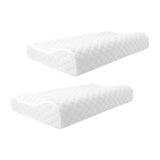 Maxbell 2 Pieces Cervical Neck Pillows Soft Ergonomic for Traveling Accessories Gift White