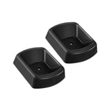 Maxbell 2 Pieces Rubber Trailer Wheel Chock for 6inch Caster Black Professional