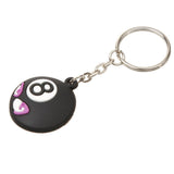 Maxbell Rubber Cute Expression Billiard Ball Design Key Chain Keyring - Black 8 - Aladdin Shoppers