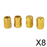 Maxbell 8x4x Aluminum Tire Wheel Rims Stem Air Valve Caps Tyre Cover Car Truck Golden