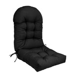 Maxbell High Back Patio Cushion Solid for Furniture Indoor Outdoor Rocking Chair Pad Black