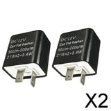 Maxbell 2x2Piece Motorcycle 12V 2 PIN Turn Signal LED Flasher Blinker Adjustable Relay