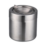 Maxbell Stainless Steel Ashtray Desktop Mini Trash Can Stand Holder Ash Tray Silver