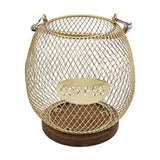 Maxbell Coffee Pod Holder Metal Coffee Pod Storage Basket for Office Countertop Room 14.5cmx15.5cm Blue Gold