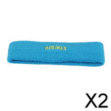 Maxbell 2xYoga Sports Sweatband Headband Elastic Hair Band Accessories - Sky blue