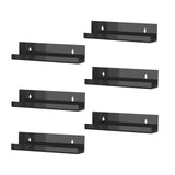 Maxbell 6Pcs Vinyl Record Display Shelves Wall Rack for Album Home Living Room