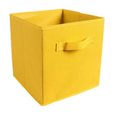 Maxbell Fabric Storage Cube Clothes Shoes Open Storage Bin for Kid's Room Study Desk yellow