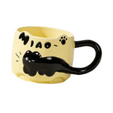 Maxbell Ceramic Coffee Mug with Handle Unique Coffee Cup for Restaurant Kitchen Cafe beige