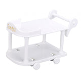 Maxbell 1:12 Dollhouse Kitchen Serving Cart Miniature for Furnishings Home Dollhouse White