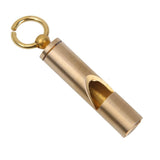 Maxbell 6xOutdoor Vintage Survival Brass EDC Key Chain Pendant Whistle First Aid Tool