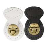 Maxbell 2 Pieces Genuine Leather Bag Lock Fasteners Snap Buckles Clasp Replacement