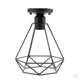 Maxbell 5 pcs Vintage Wire Diamond Loft Pendant Ceiling Light Lamp Cage Shade