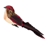 Maxbell 6Pcs Colours Artificial Feather Foam Birds with Clamp Garden Tree Decor