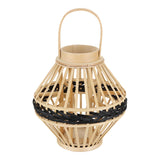 Maxbell Bamboo Lantern with Handle Romantic Hanging Lantern for Table Home Farmhouse Style B
