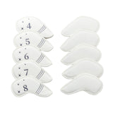 Maxbell 10Pcs Golf Iron Covers Set for Women Men Player Water Resistant Fashion Gift White