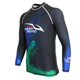 Maxbell Maxbell Men Long Sleeve Wetsuit Top Scuba Diving Surfing Snorkeling Rash Guard M