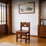 Maxbell Children's Wooden Chair with Backrest, Cartoon Pattern, Walnut Finish, Ergonomic Support, AssemblyNo Assembly Required, Kids Stool for Learning, Eating, Play & Shoe Changing Dark Walnut 25cm